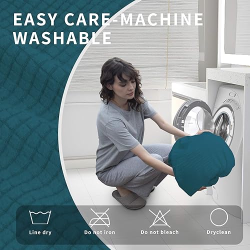 Miniatura 22 de Funda elástica para sofá reclinable de fácil colocación, Tela mezcla de poliéster Algodón, Arena