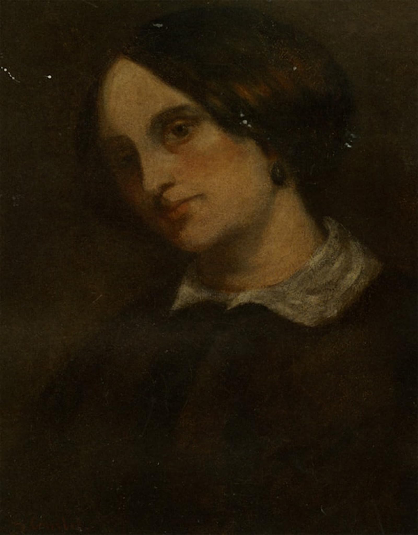 Artxlxxbn No Frame Famous Print Painting Colorful Art Print Portrait Of Madthilde Couq By Gustave Courbet Canvas Art Decorations For Home Decor 60X90cm