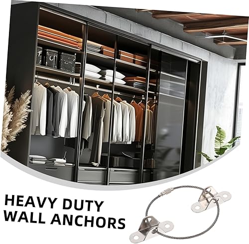 Miniatura 8 de Artibetter Correas de seguridad para muebles, a prueba de bebés, anclaje seguro para pared, correas anti punta para espejos, aparador de seguridad