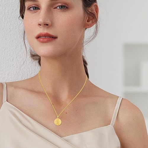 Vista 321 de Collar con colgante de plata de ley 925 con medalla de San Patrón, joyería religiosa para hombres y mujeres, con cadena de acero inoxidable 316L