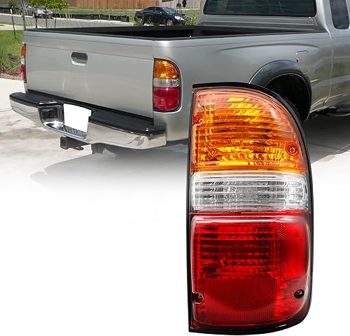 Conjunto de luz trasera compatible con Toyota Tacoma 2001 2002 2003 2004 lámpara de freno trasera para Tacoma 01-04 con bombilla y arnés TO2800139