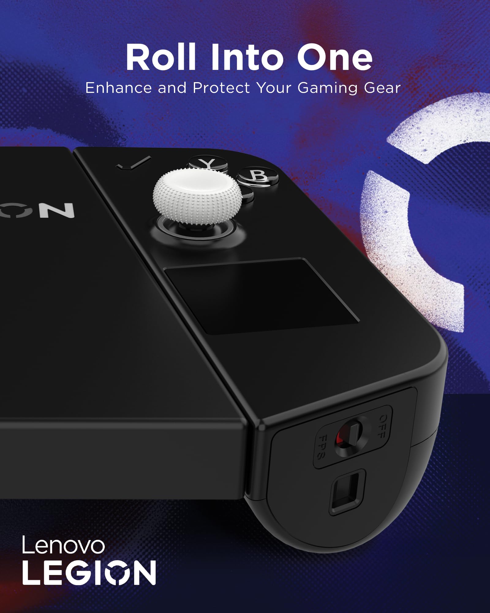 Lenovo Tapas para Joystick (6 Piezas, 3 Estilos - Cóncavas, Esféricas, Cilíndricas, Material Silicona) Compatibles con Legion Go 2 y Legion Go S – Color Blanco Glaciar - 4