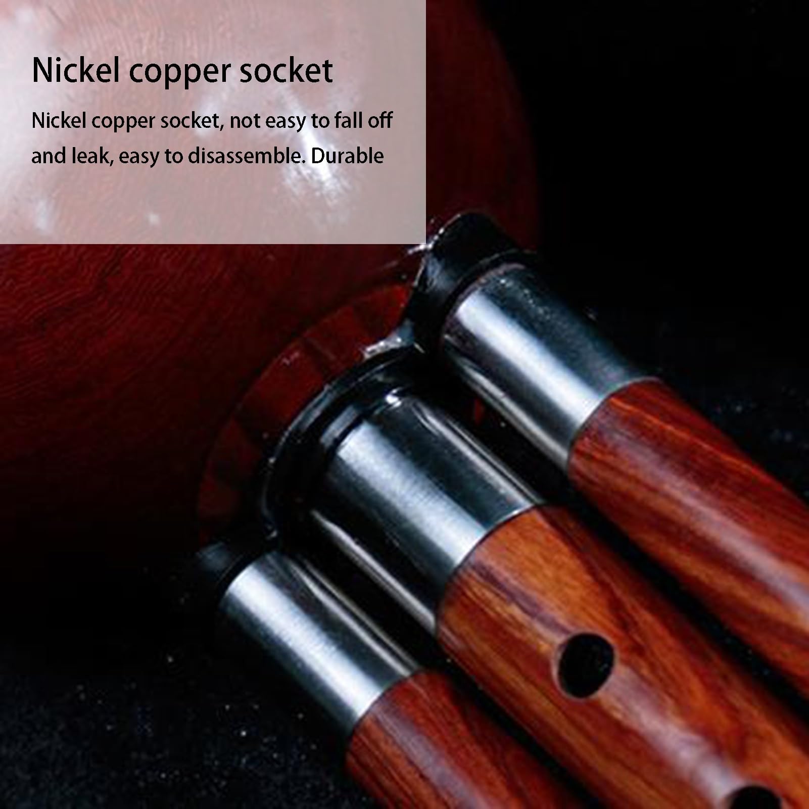 Hulusi, flauta Hulusi hecha a mano de bambú chino Hulusi con nudo chino for principiantes amantes de la música, instrumento de viento de madera (si bemol)(C key)