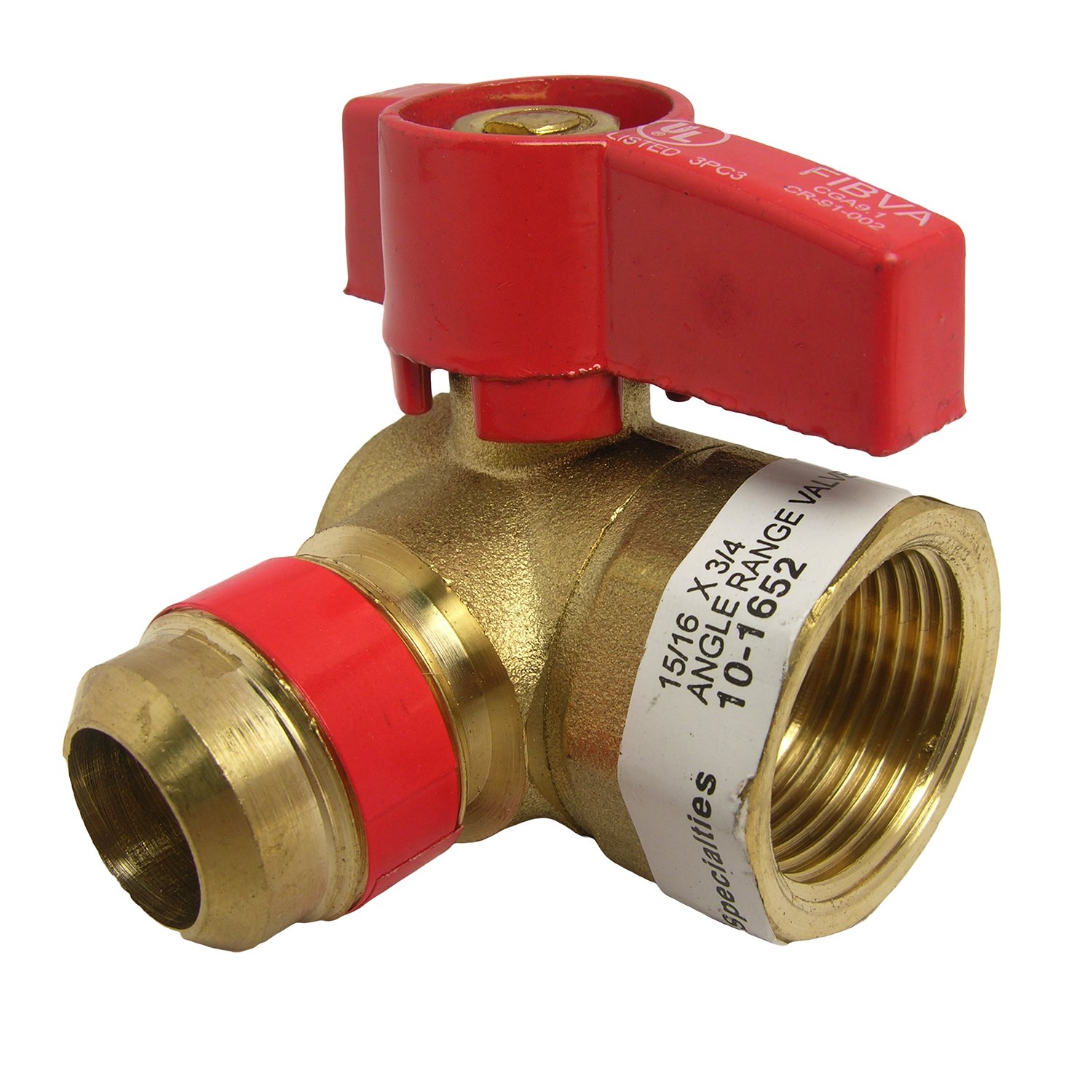HeSun 1/2-Inch Brass Gas Ball Valve - Straight Flare, 1/4 Turn Shut Off For Propane & Natural Gas
