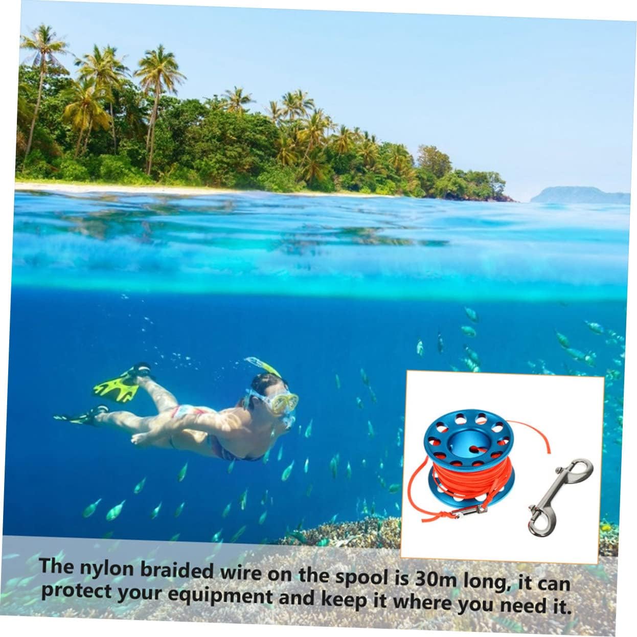 balacoo 3sets Convenient Underwater Diving Spool Line Reel for Scuba Diving for Underwater Activities