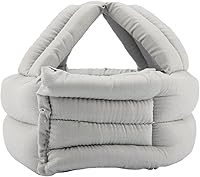 Vista 2 de Sombrero protector, casco de seguridad para ancianos, anticolisión, prevención de caídas con encaje para lesiones (gris)