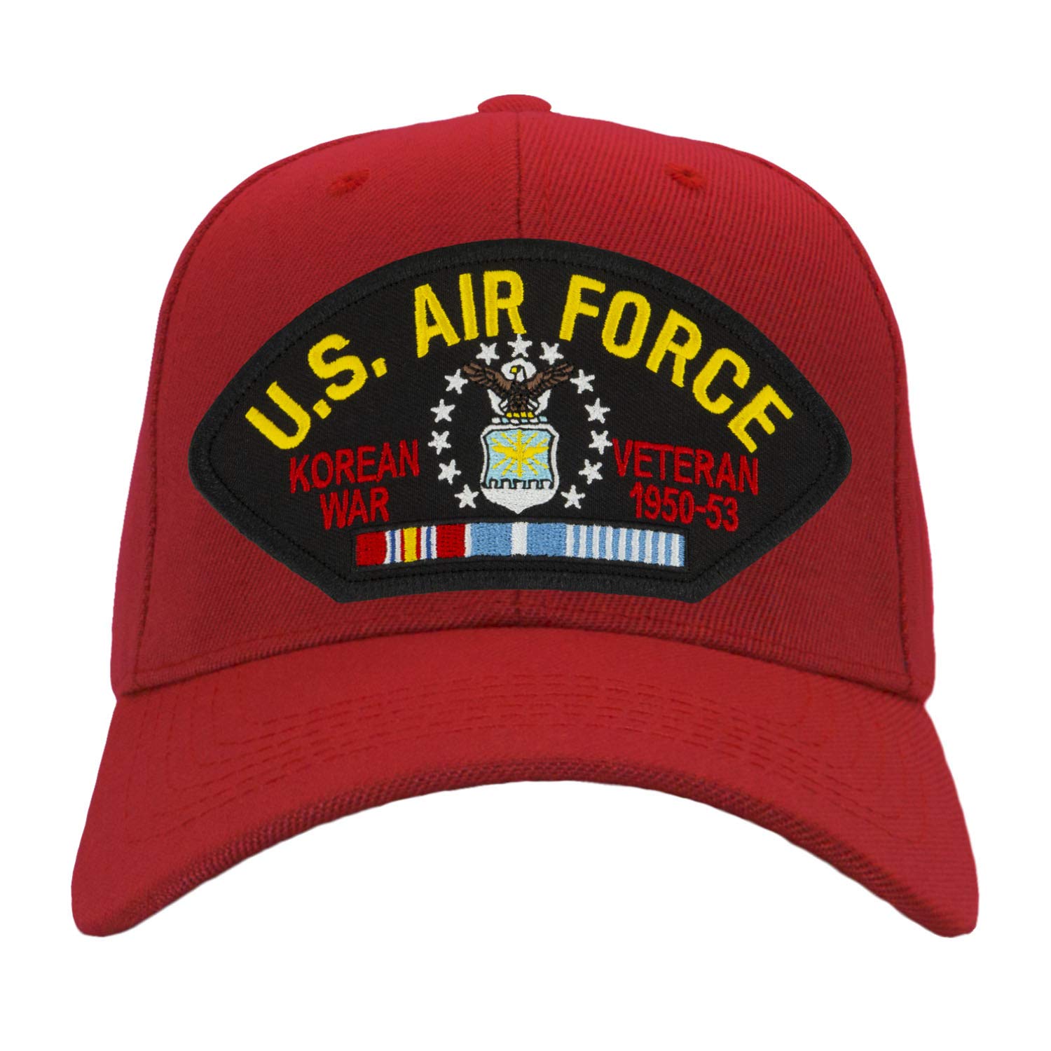 PATCHTOWN US Air Force - Korean War Veteran Hat/Ballcap Adjustable One Size Fits Most (Multiple Colors & Styles)