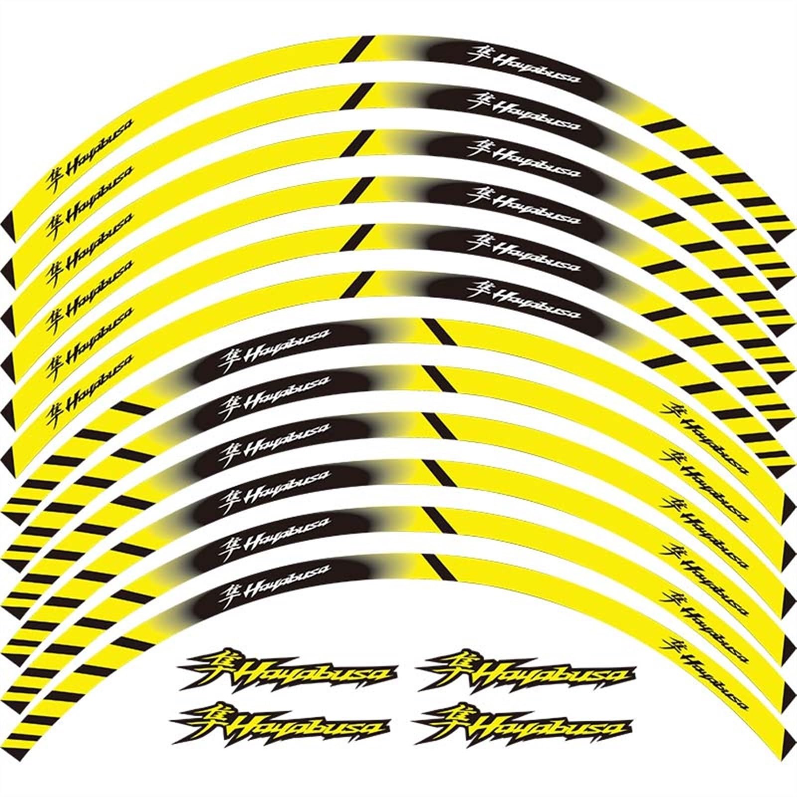 Motorcycle Wheel Stickers Rim Reflective Decals for Suzuki for Hayabusa GSXR1300 GSX1300R GSXR1300R(Color5)