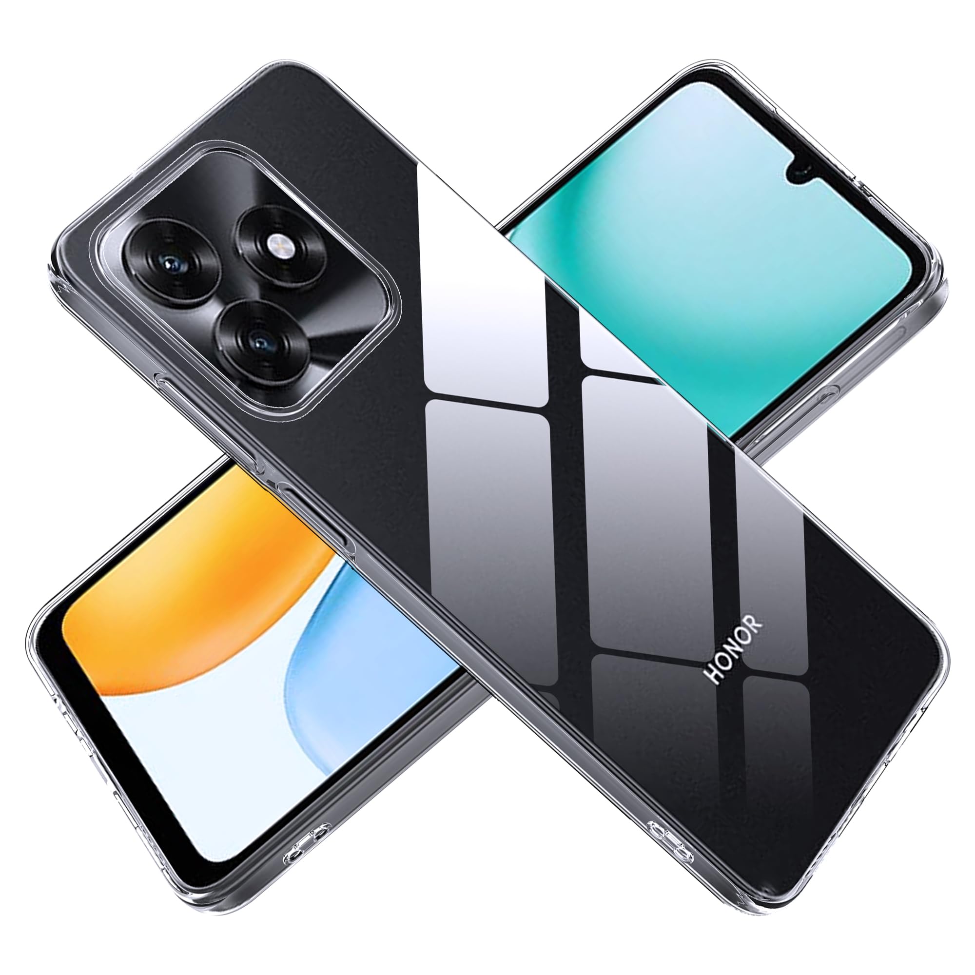 Fitudoos Cover per Honor X5C Plus,Custodia Sottile in TPU Morbido, Silicone Liquido Premium Custodia Protettiva per Honor X5C Plus- Trasparente.