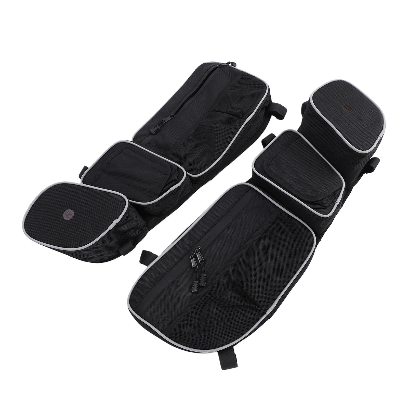 Borse per porta portaoggetti sul lato anteriore 2 pezzi Borse organizer impermeabilizzanti di grande capacità di ricambio per Maverick X3 Avventure all'aria aperta in nylon nero