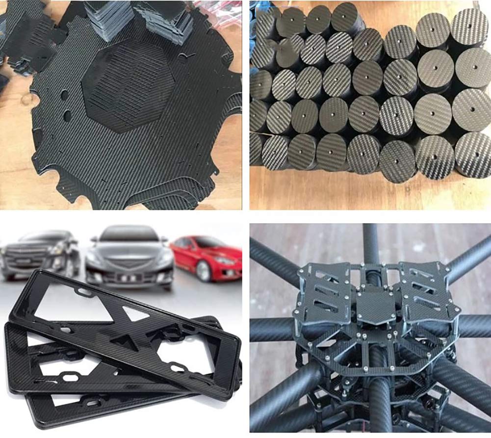 Scheda in Fibra di Carbonio 3K Pannello a Piastra 100% Pannello Pannello Rigido Twill Twill Twill Superficie Lucida per RC Drone Quadcopter Aereo,400mm x 500mm x 2mm
