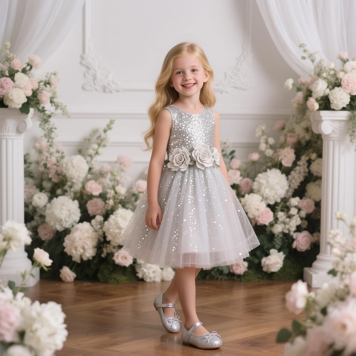 Otter MOMO Toddler/Little Girls Mary Jane Ballerina Flats Shoes Slip-on School Party Dress Shoes - Image 2