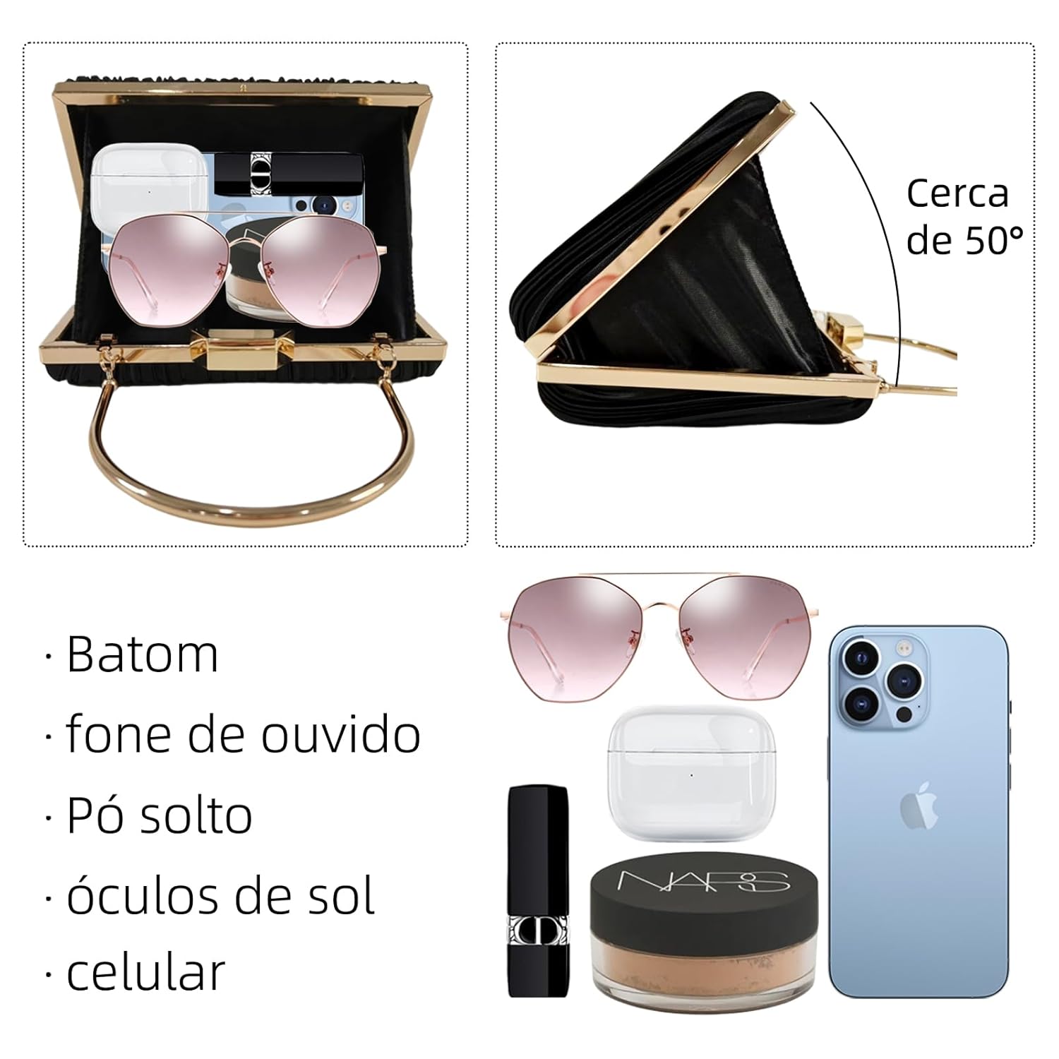 Bolsa Clutch Festa Feminina Preta Poliéster Plissado Mão Ombro Transversal Com Correntes Removíveis em promoção! Veja a oferta e mais achadinhos de Bolsas 5 Hoje é o melhor dia para comprar Bolsa Clutch Festa Feminina Preta Poliéster Plissado Mão Ombro Transversal Com Correntes Removíveis com aquele preço maroto! Promoção! Aproveite a oferta! 5