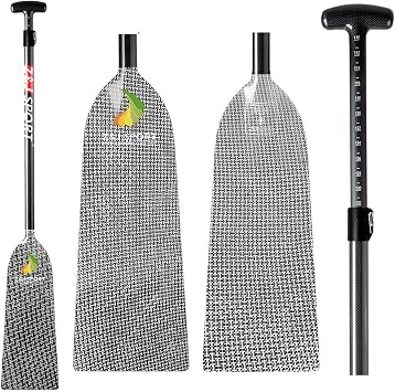 Z&J SPORT Dragon Boat Paddle Carbon Shaft Kevlar/Innegra Blade, IDBF Approved Paddle 110-132cm Adjustable