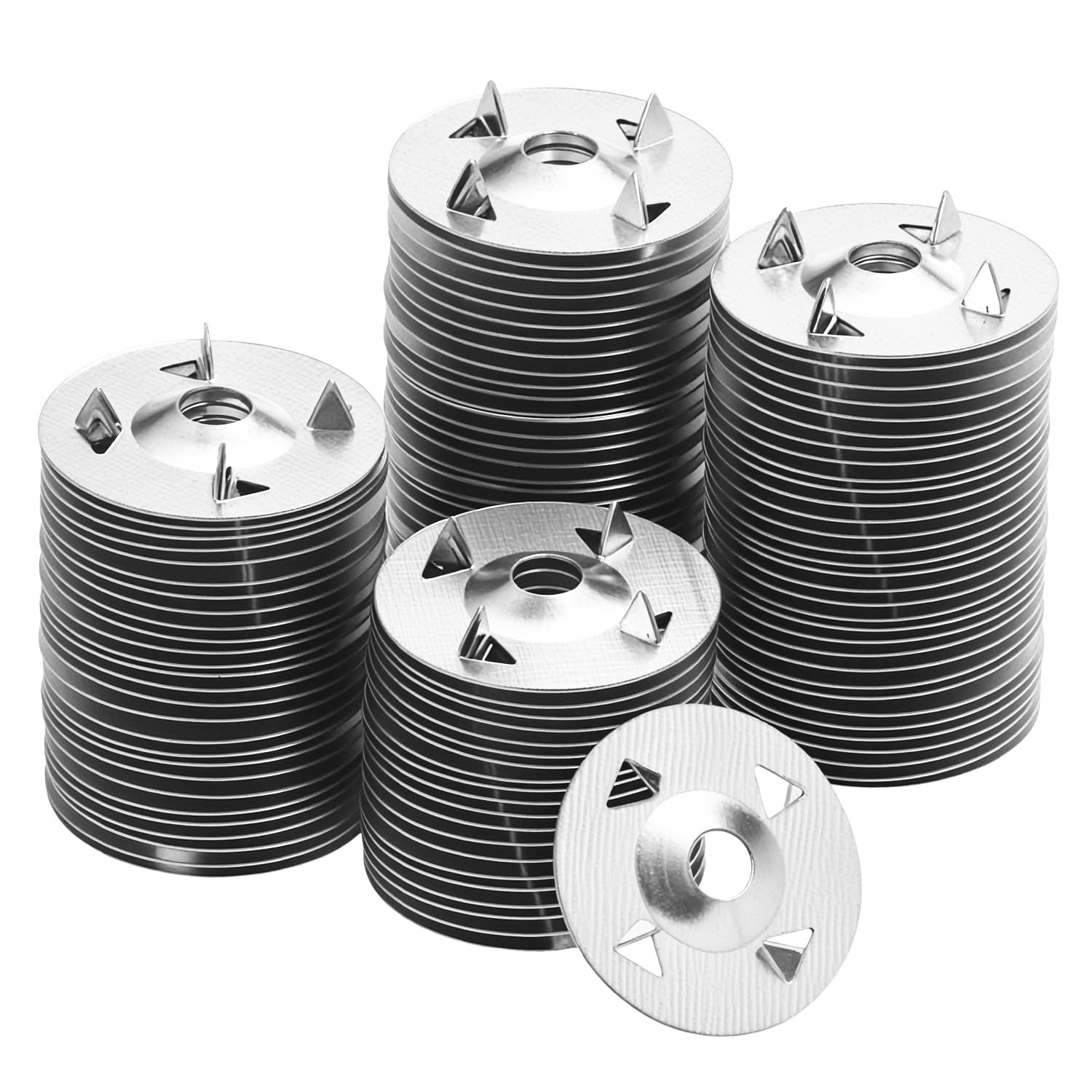 QWORK Foam Board Fasteners Washers, 500 PCS 1-1/8" Steel Washers for Fixing Insulation Board Foam Board
