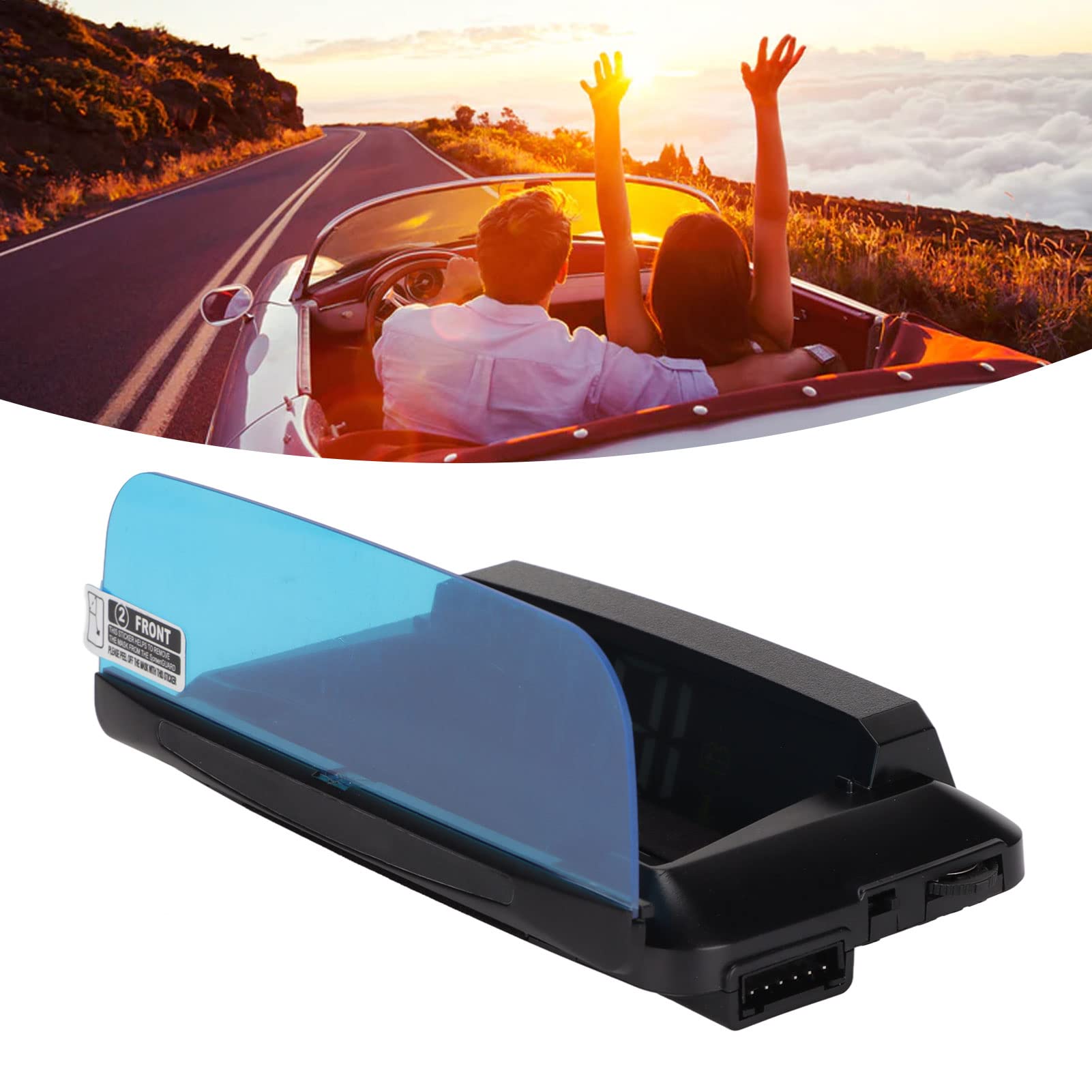 NEZE Pantalla Parabrisas, 5 Pulgadas Multifunción 720P Coche HUD OBD II EOBD Lectura Clara para Modelos de Vehículos