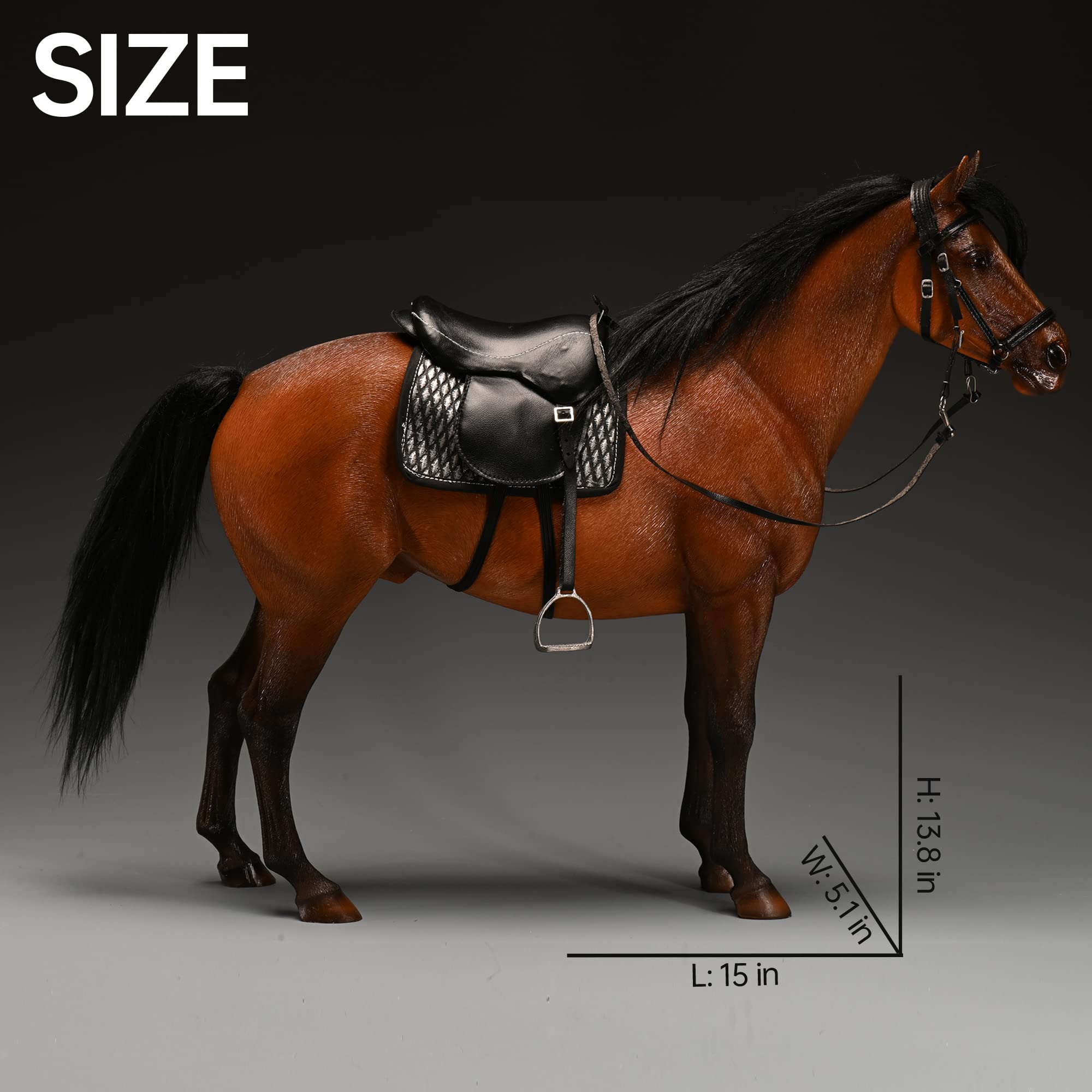 Amazon.com: MMOS X JXK Dutch Warmblood Horse with Saddle, Horse