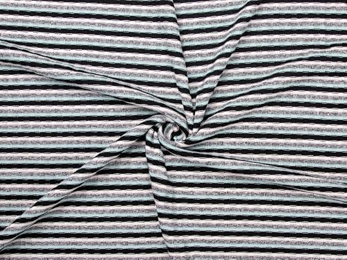 Minerva Aqua Deadstock Viscose Rib Stretch Knit Fabric for Dressmaking - 130cm Wide - per metre