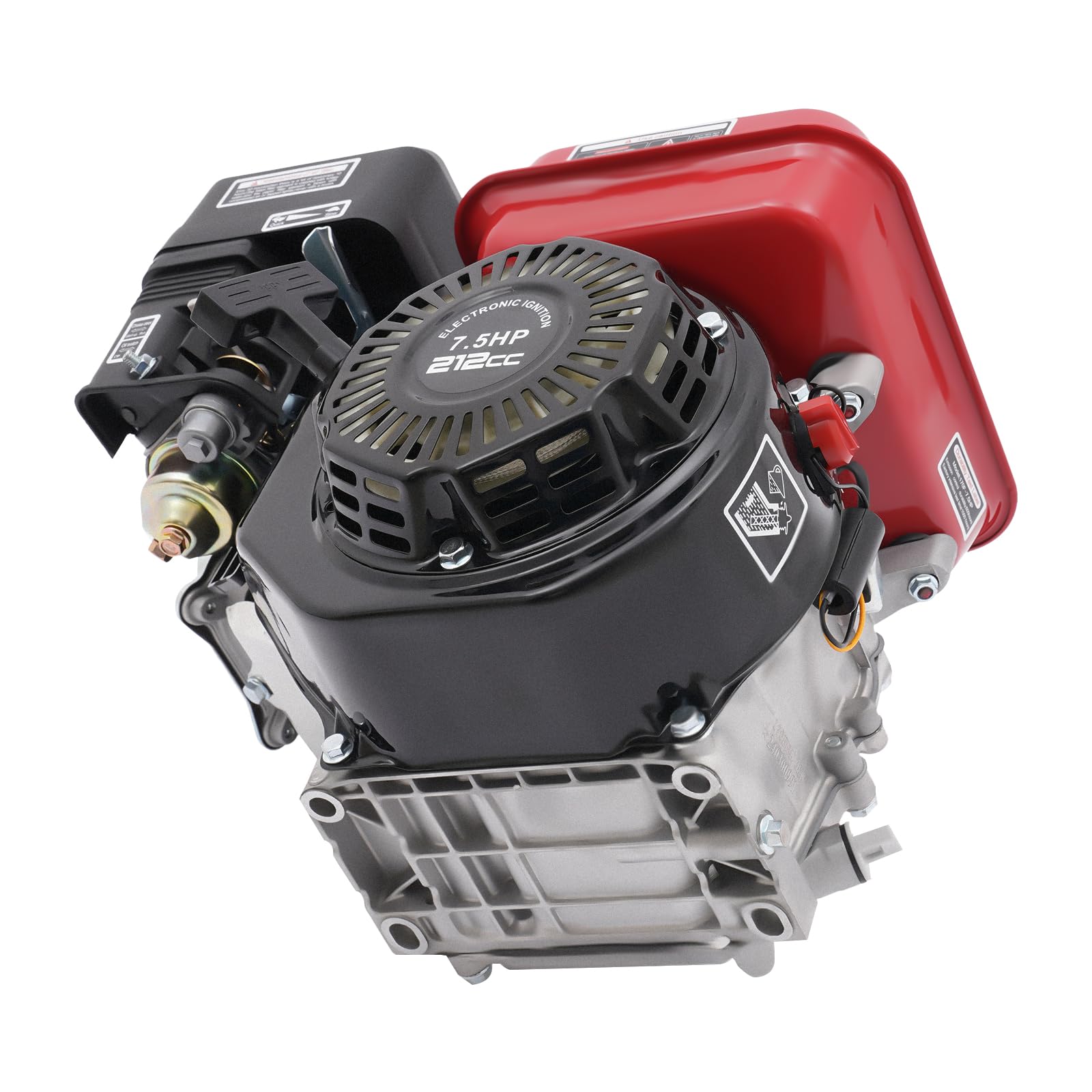 Motor de gasolina de 7,5 CV de 4 tiempos, motor industrial Go Kart, motor de arranque manual, motor silencioso de pie, motor de 4000W con refrigeración por aire para bombas de agua, generadores, karts