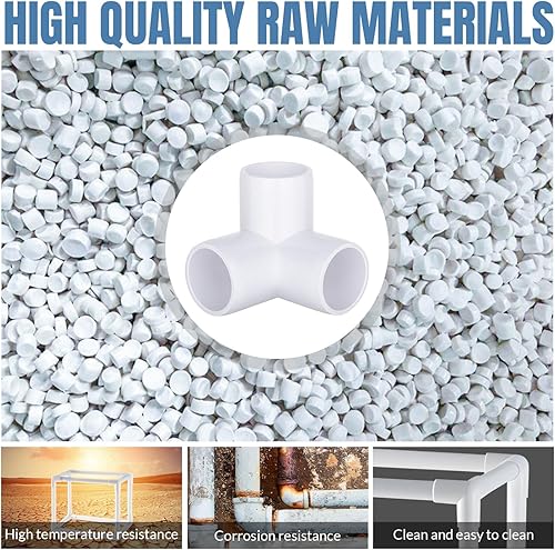 Miniatura 79 de Paquete de 12 accesorios de tubería de PVC de 3/4 pulgadas de 90 grados, conectores de tubería de PVC de grado recto de 2 vías para muebles, 2 vías