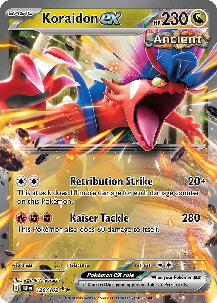 Koraidon ex 120/162 Double Rare Pokemon Card | Temporal Forces Set | Scarlet & Violet Series | Titan Authenticated