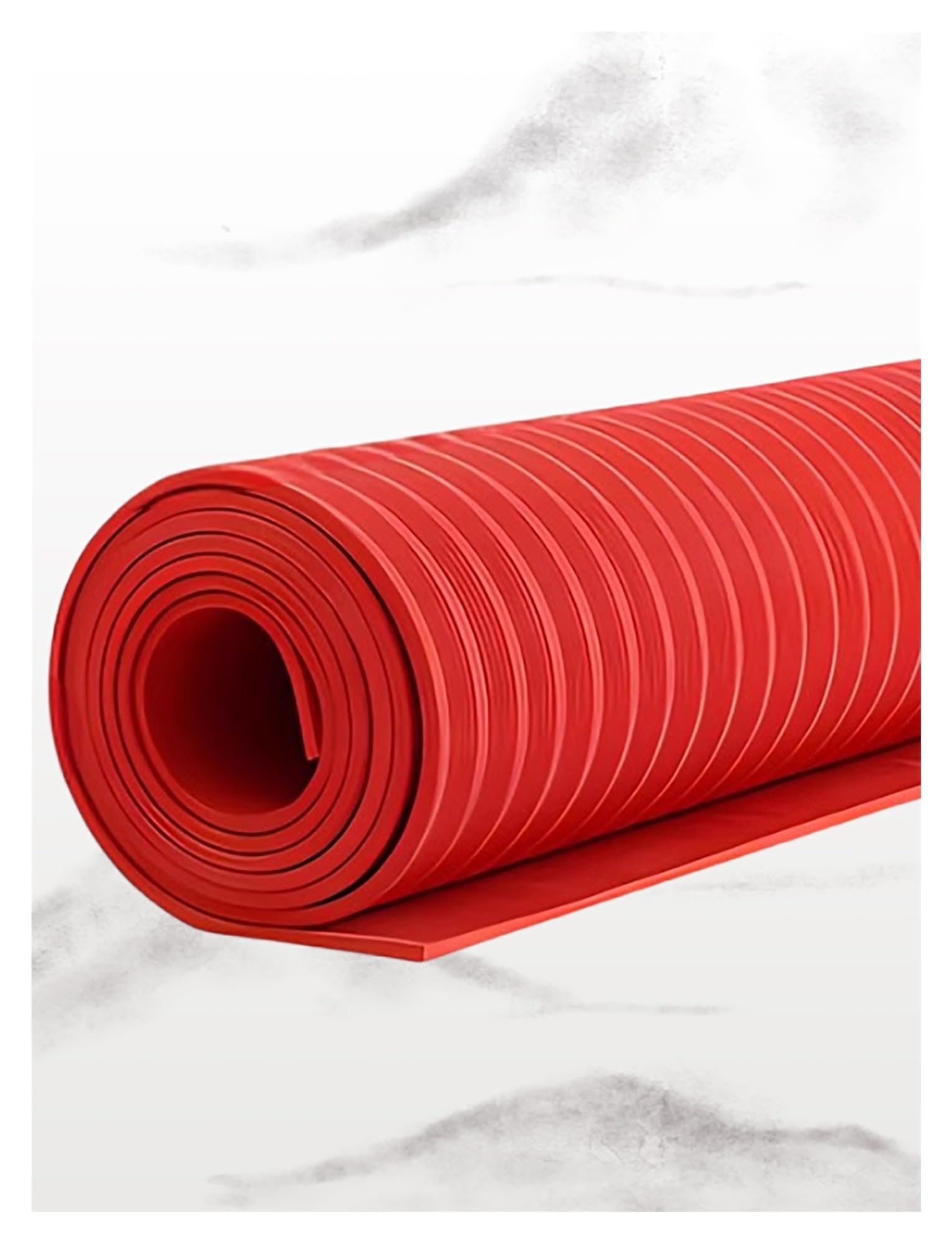 Hochspannungs-Sicherheits-Isoliergummimatten, 3 mm Dicke dielektrische Schalttafelmatte, große rote Bodenmatte (100 x 500 cm) für elektrische Geräte