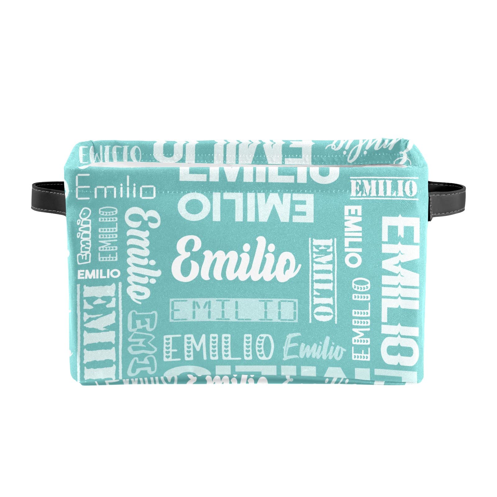 ZAACUSTOM Personalized Toy Box Storage Bins for Boys Girls with Name, Kids Custom Storage Basket Cubes Organizer with Handles, Shelf Closet Storage Baskets Bin Customized Gift, 1 Pack