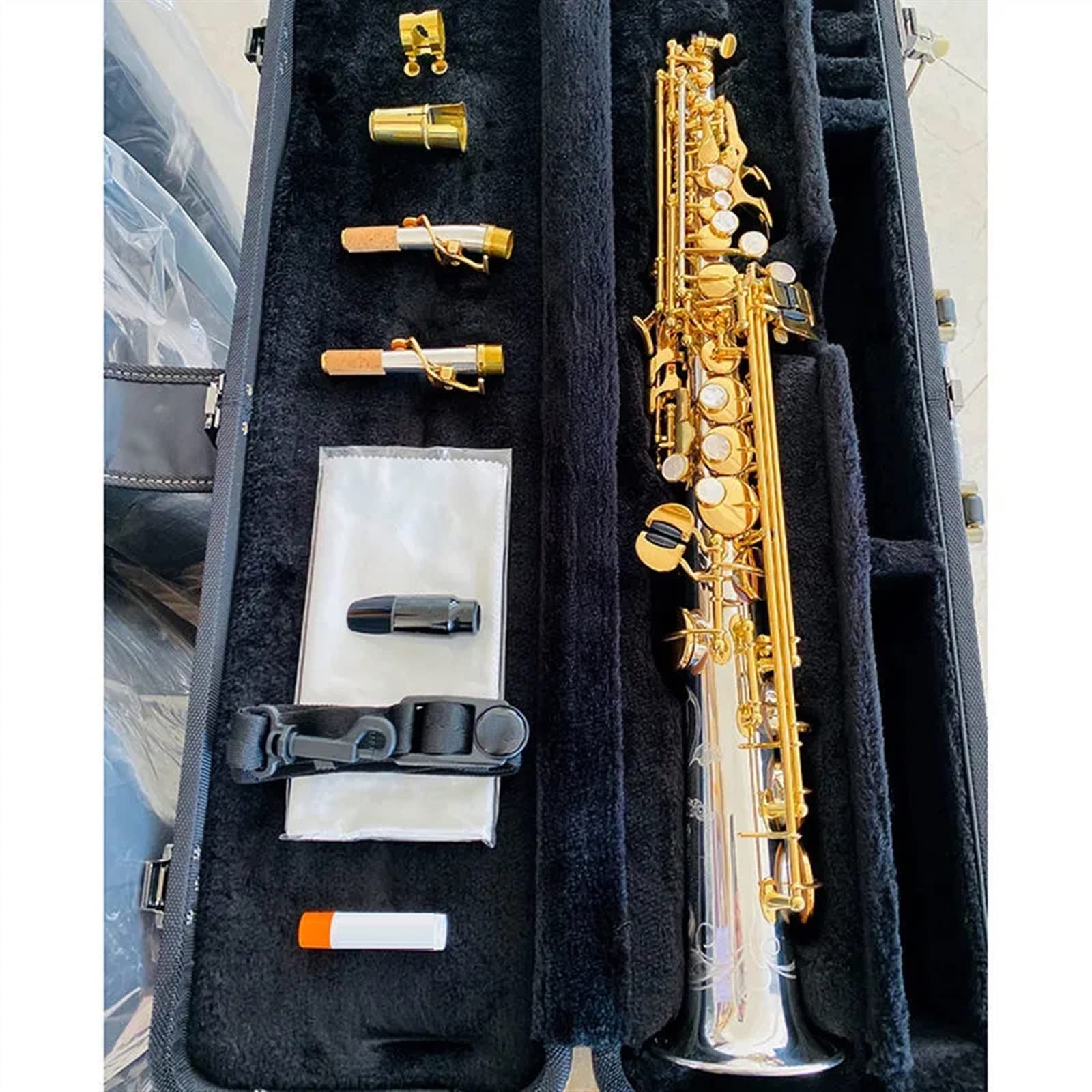 Saksofon Profesjonalny Profesjonalny Saksofon Bb Z Białej Miedzi, Pozłacany Instrument B-tune Sax