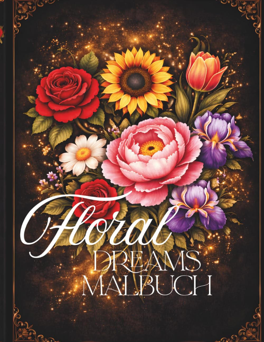 Floral Dreams: Einfache Blumenmuster mit dicken Linien – Entspannung, Achtsamkeit und Stressabbau