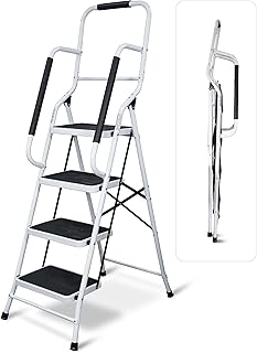 Aidapt 4 Stepladder with Dual Handrails, Fold...,