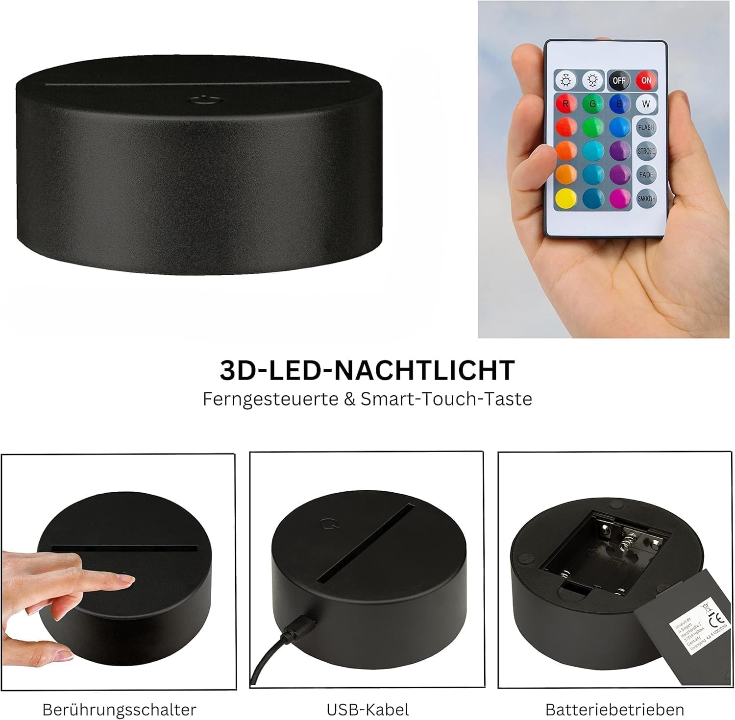 Helikopter Lampe personalisiert – LED Nachtlicht mit Name | Hubschrauber Geschenk Kinderzimmer Deko | Helicopter Light für Jungen, Männer & Luftfahrt-Fans