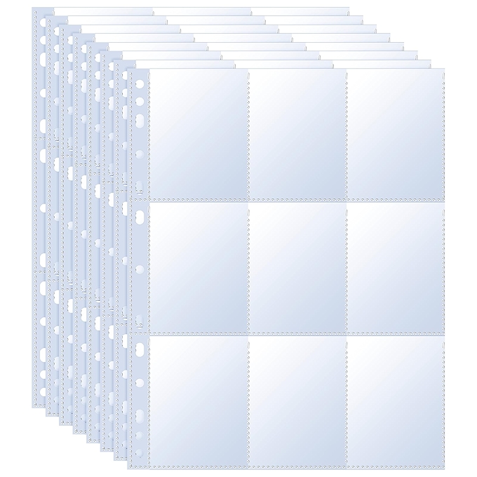 Ceecysaa 756孔双面卡片保护套适用于3环活页夹的运动卡片套