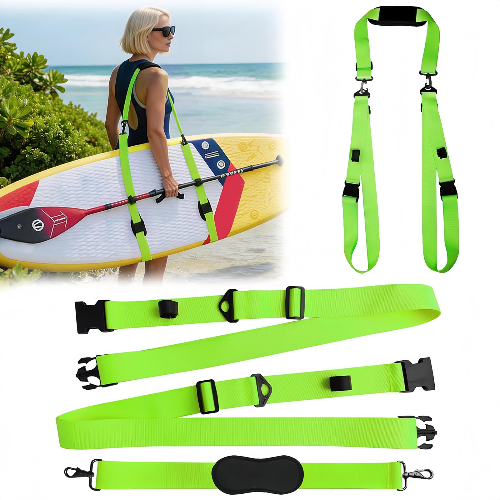 SUP pasek do noszenia, regulowany pasek do noszenia, akcesoria SUP, pasek do noszenia deski surfingowej, deski do wiosłowania, kajaka, longboard, kajaka i SUP Paddle