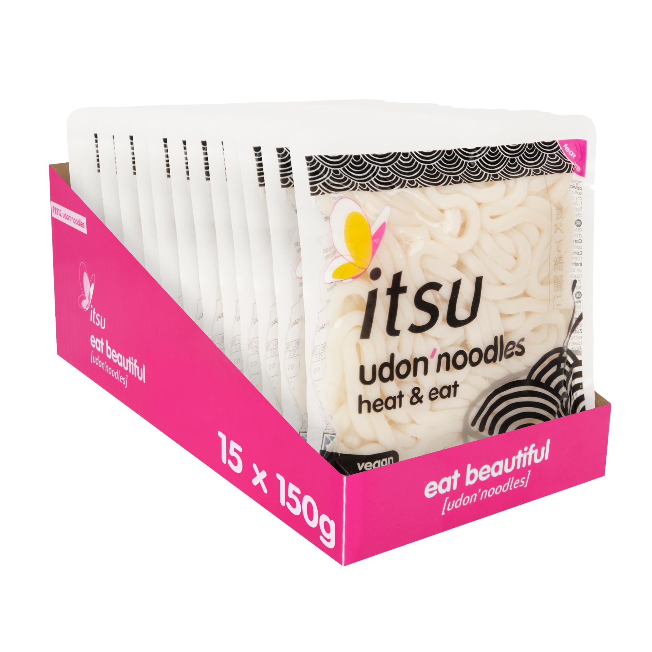 itsu Udon Nudeln 150g | Japanische Weizennudeln | Restaurantqualität | 15 Stück