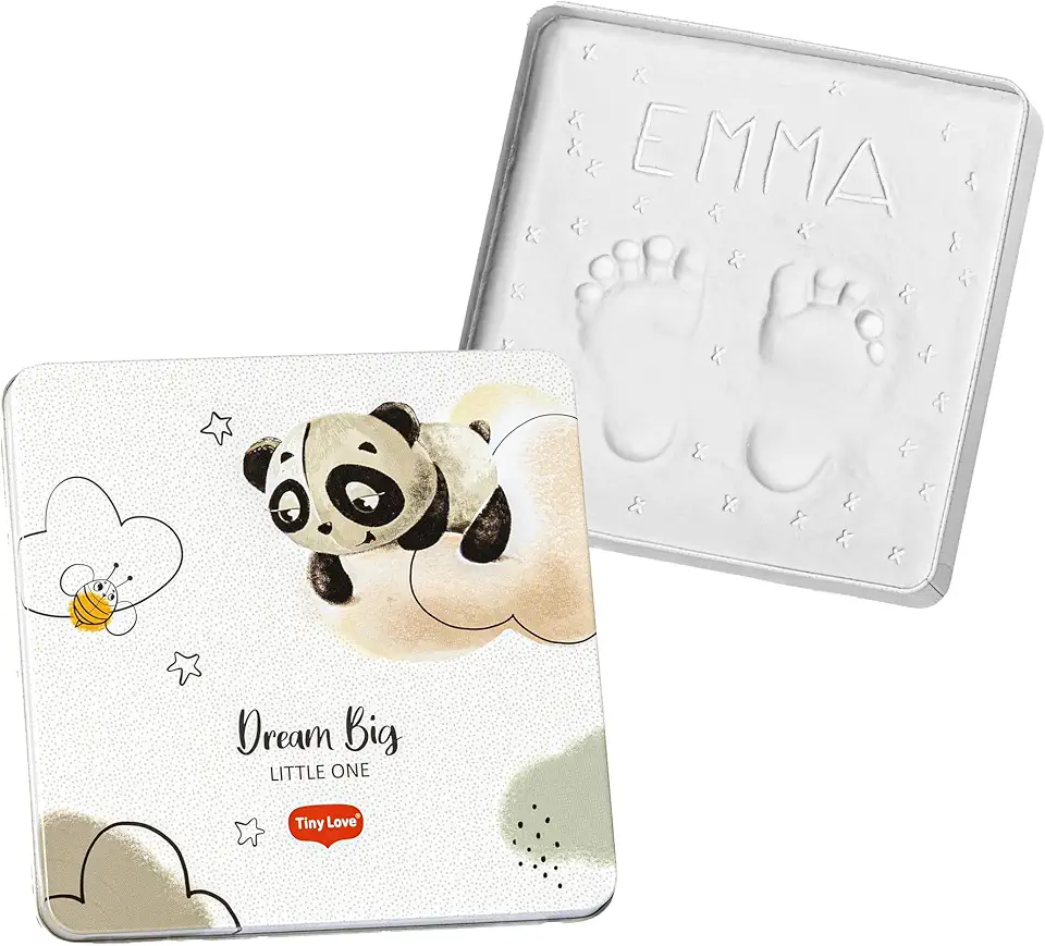 Babys minnesbox med hand- och fotavtryck