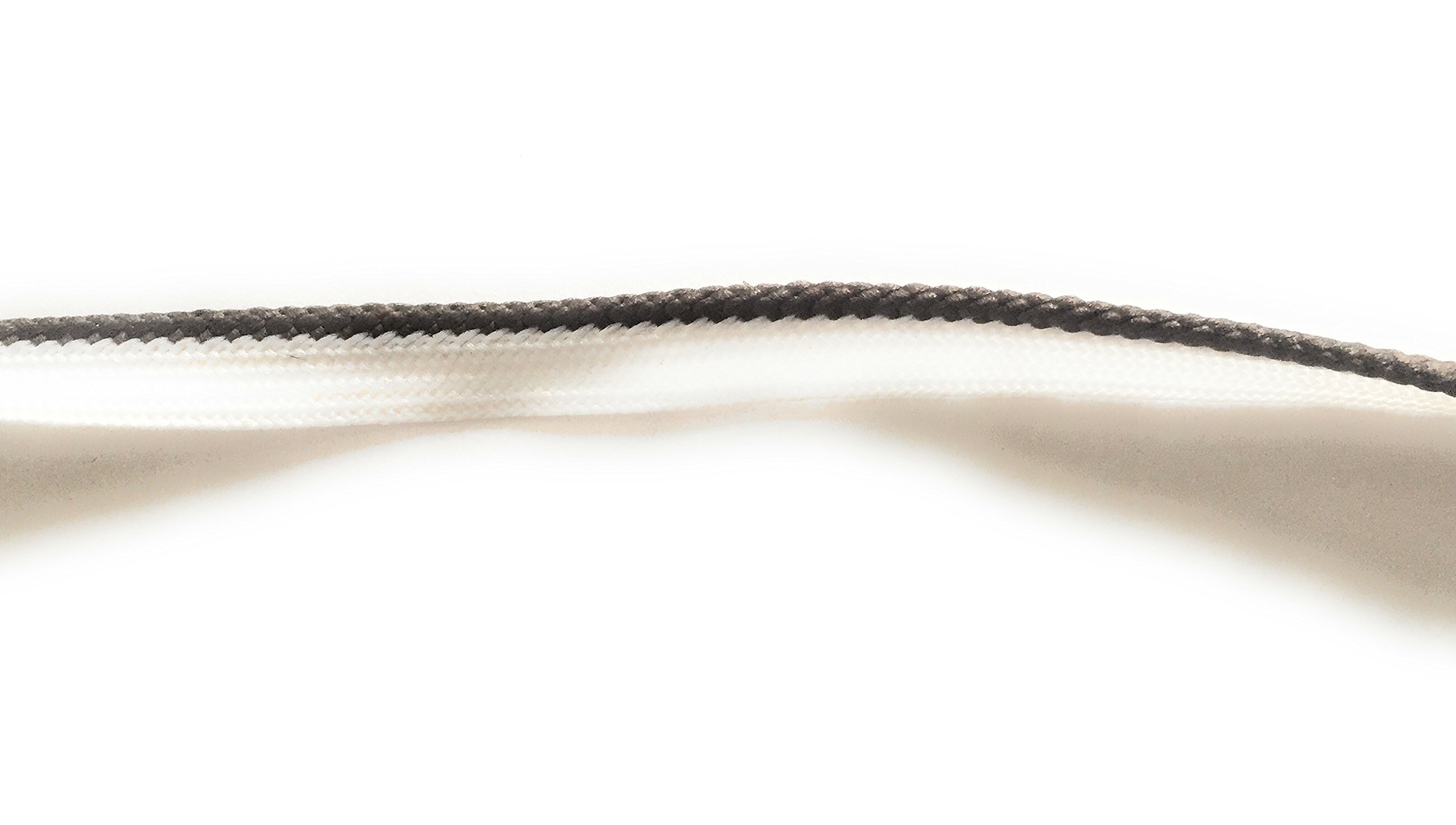 Shela DesignBrown on White Cord-Edge Brown Piping Trim Lip Cord for Clothing Pillows, Lamps, Draperies 5 Yards Pi-110