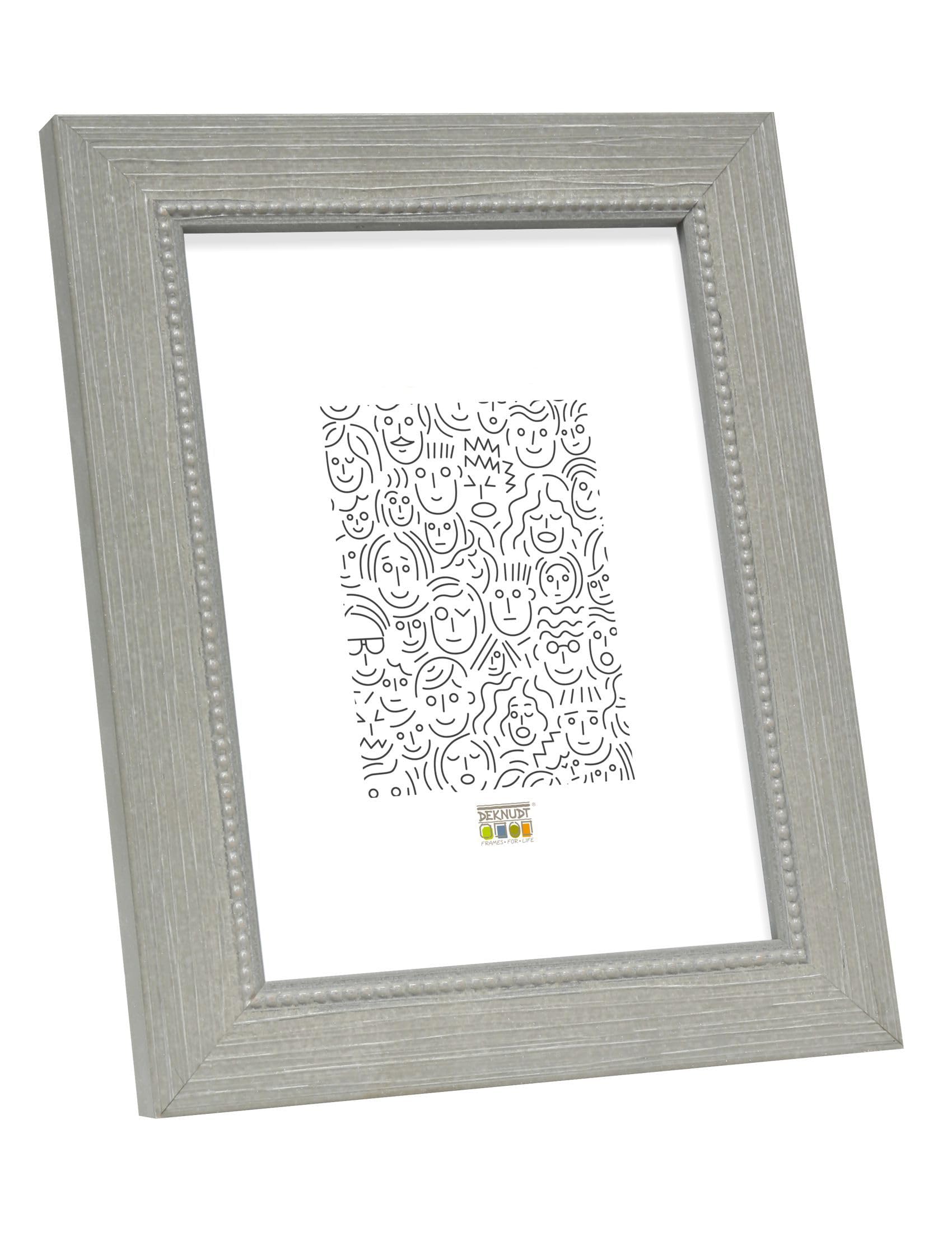 Cadre en bois Deknudt gris 20x28 cm à perles pour décorer votre salon