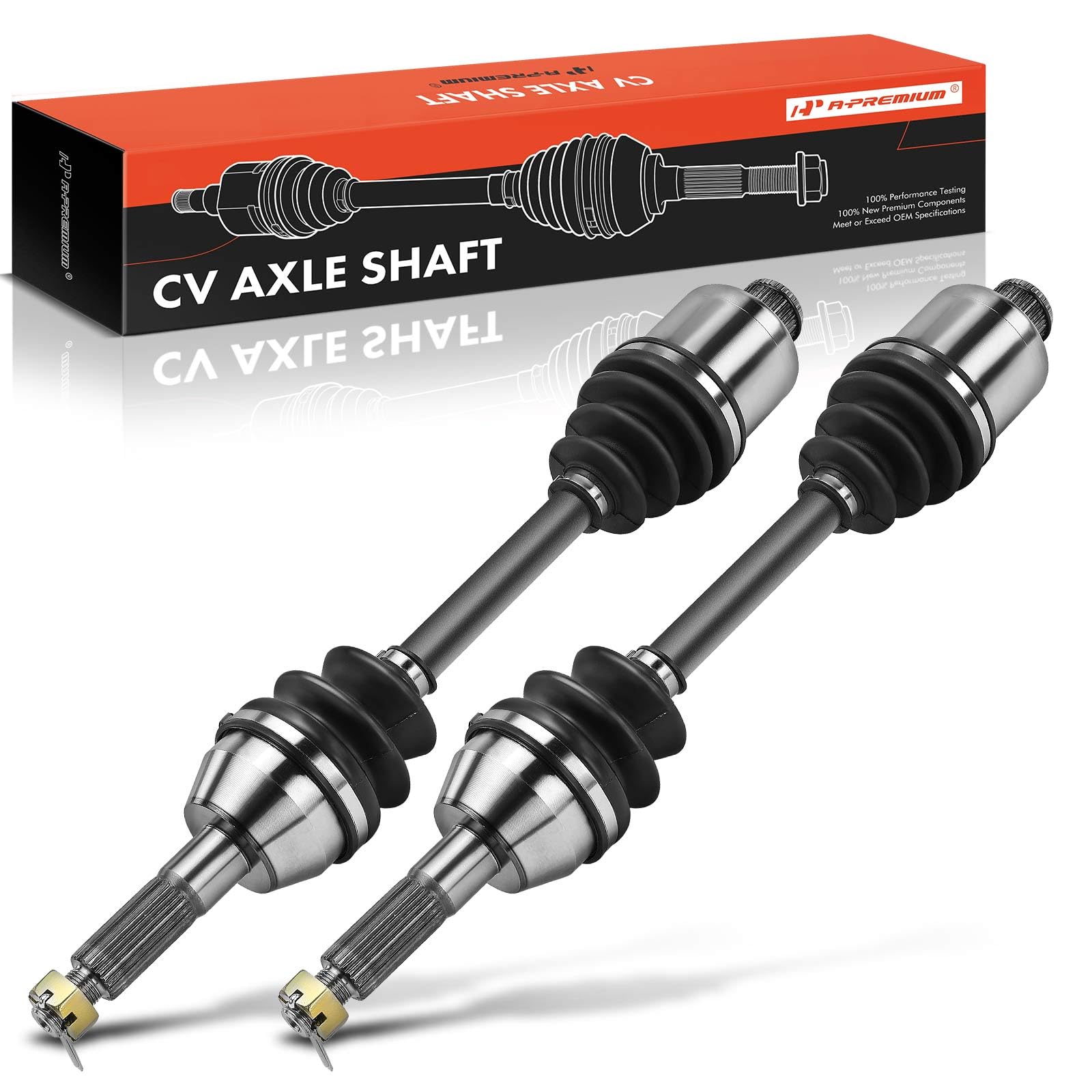 a-premium pair (2) rear cv axle shaft assembly compatible with polaris sportsman 400/450/500/600/700/800/mv7, 2003-2010, left and right, replace# 1380197, 1380240