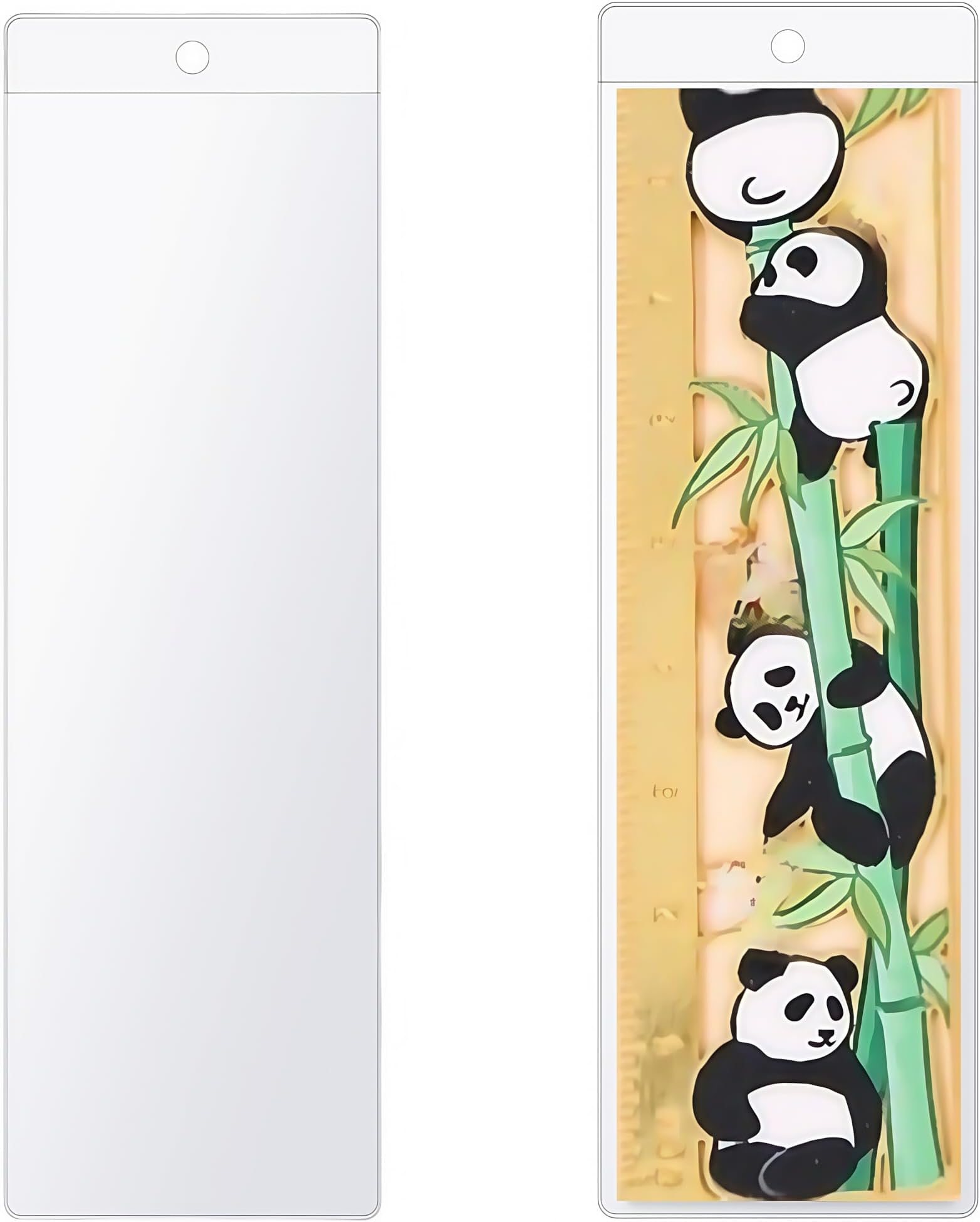 PABCK 50Pcs Clear Plastic Hanging Bags for Packaging Display Open Top PVC Jewelry Bag 5.7 Mil with Hang Hole Reusable Pen Bookmarks Cards Crafts Poly Packing Pouch Flat Transparent 1.77x5.7 inch