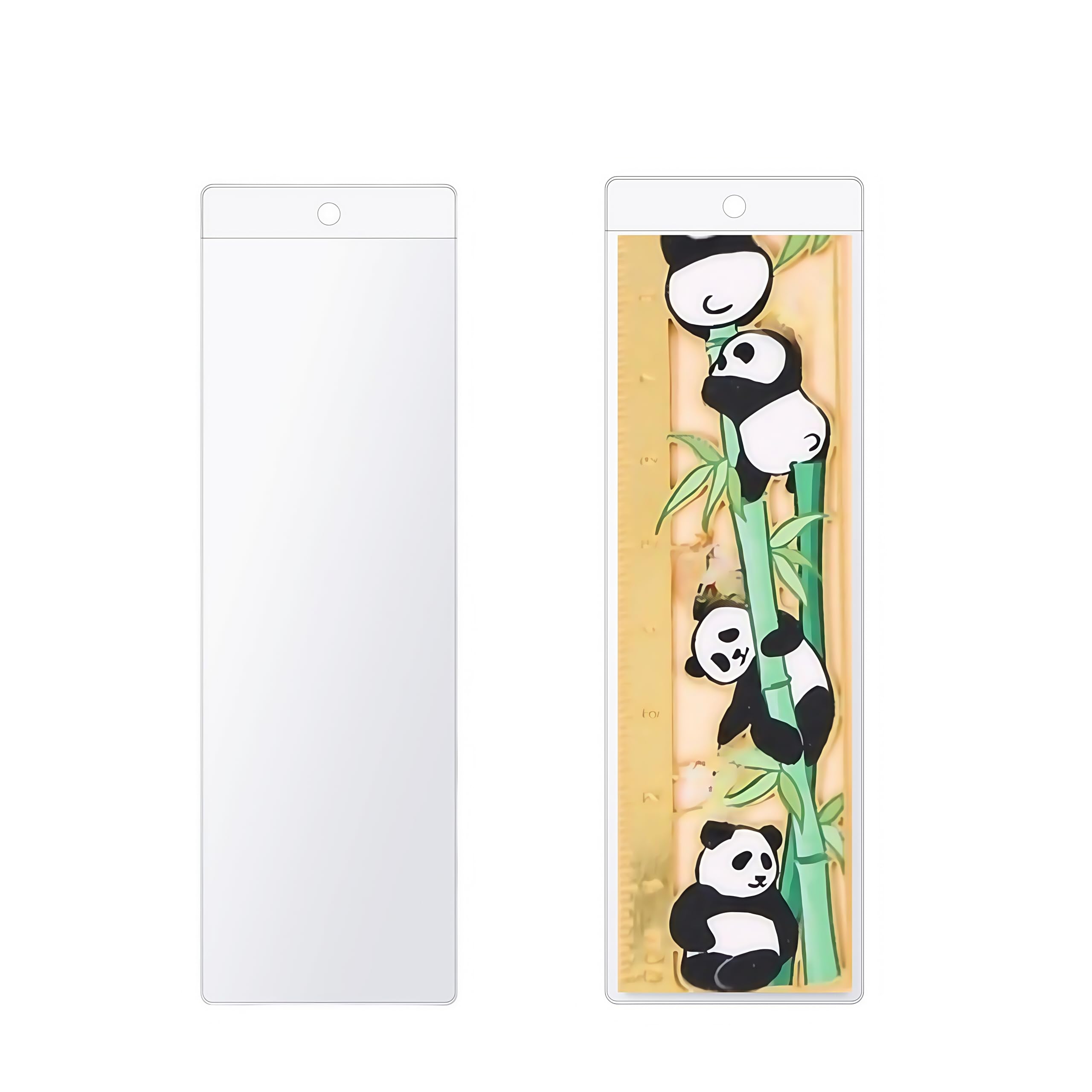 PABCK 50Pcs Clear Plastic Hanging Bags for Packaging Display Open Top PVC Jewelry Bag 5.7 Mil with Hang Hole Reusable Pen Bookmarks Cards Crafts Poly Packing Pouch Flat Transparent 2.36x7.09 inch