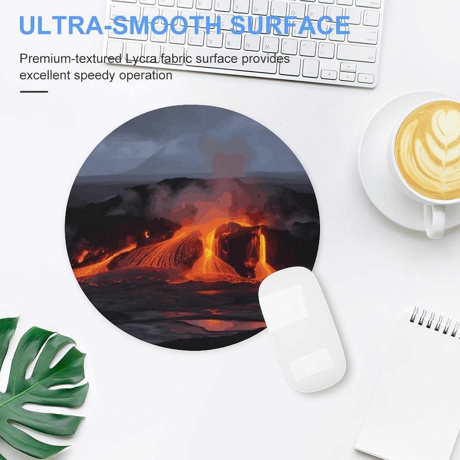 Kilauea Volcano Round Mouse Pad 7.8 Inch Mouse Mat image 4