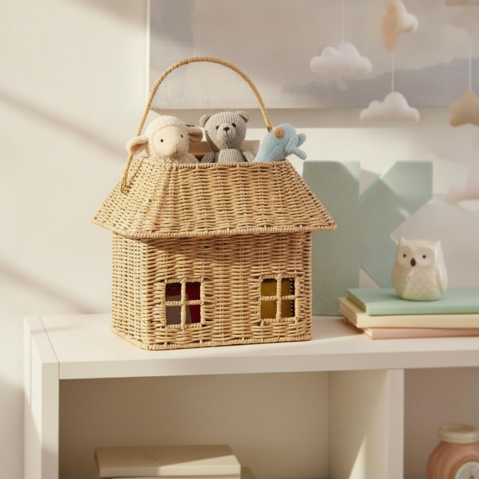 perfk Cesta con Forma Casa Ligera