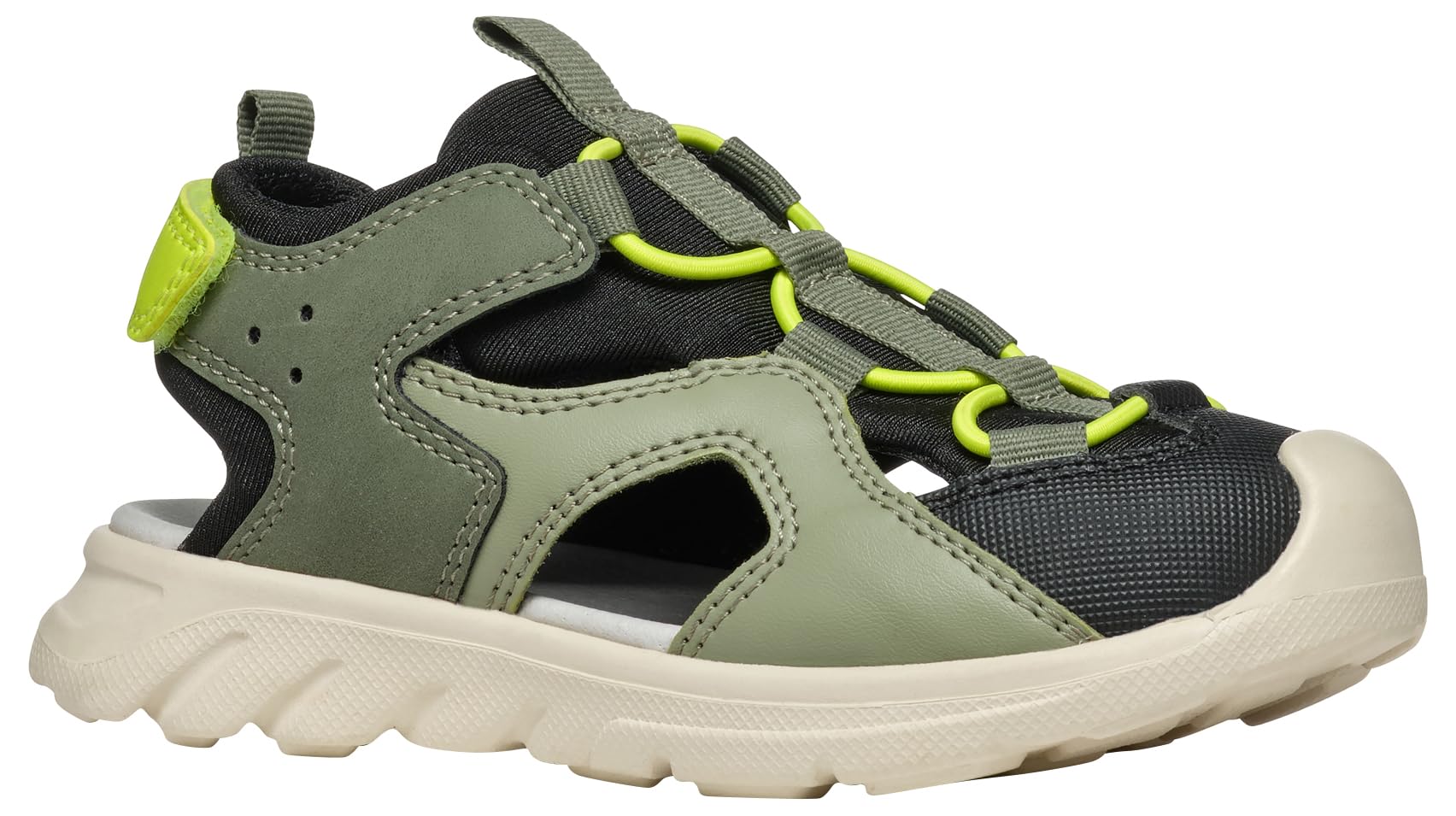 Geox Boys J Airadyum Bo Sandal, Military Lime, 8.5 UK Child
