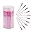 CHEFBEE 100PCS Disposable Eyelash Brush, Mascara Wands Makeup Brushes Applicators Kits for Eyelash Extensions and Eyebrow with Container (Light Pink)