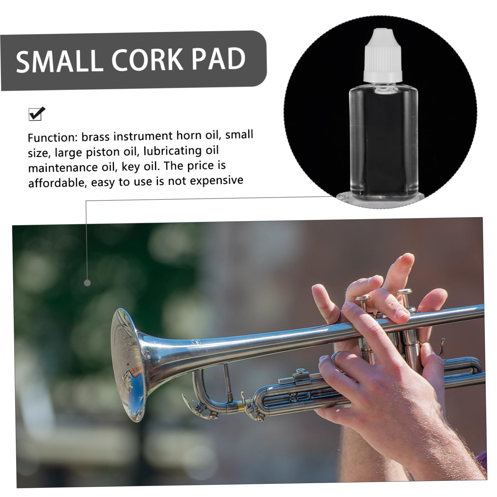 KOMBIUDA 3Pcs Instrument Oil for Trumpet and Tuba Transparent Piston Lubricating Oil for Maintenance and Care Valve Oil for Instruments