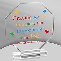 Vista 19 de Yopyame Regalos de Cumpleaños para Mamá en Español - Regalos para Mamá de Acrílico para Decoración de Escritorio de Oficina Recuerdos Pesos de Papel