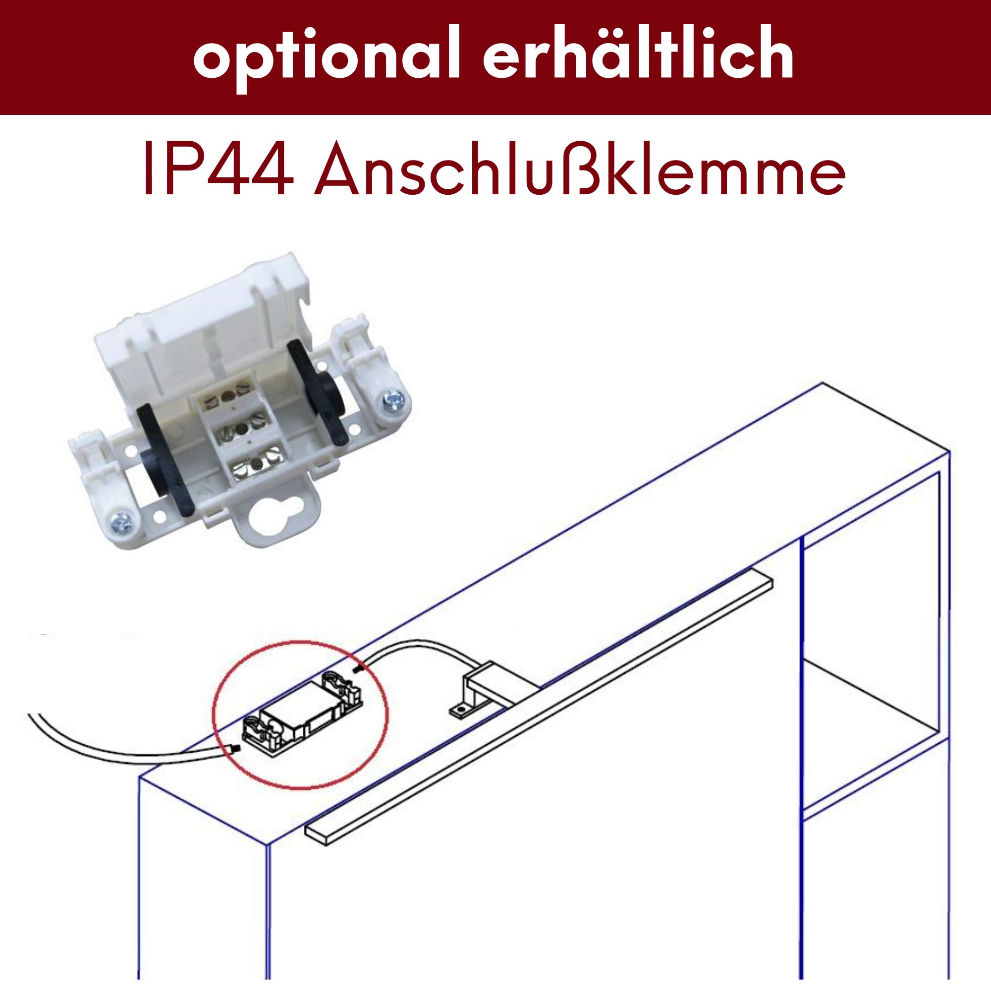 Lampada a LED da bagno Luce da bagno Lampada per specchio Illuminazione per specchio Lampada per armadi Lampada a sospensione/alluminio anodizzato [classe energetica A