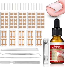 Ingrown Toenail Kit - Ingrown Toenail Corrector - 9 In 1 Kit With Relief Drops For Toenails Discomfort - Ingrown Nail Removal Kit With Soften Liquid, Patches, Lifter & Pedicure Tools