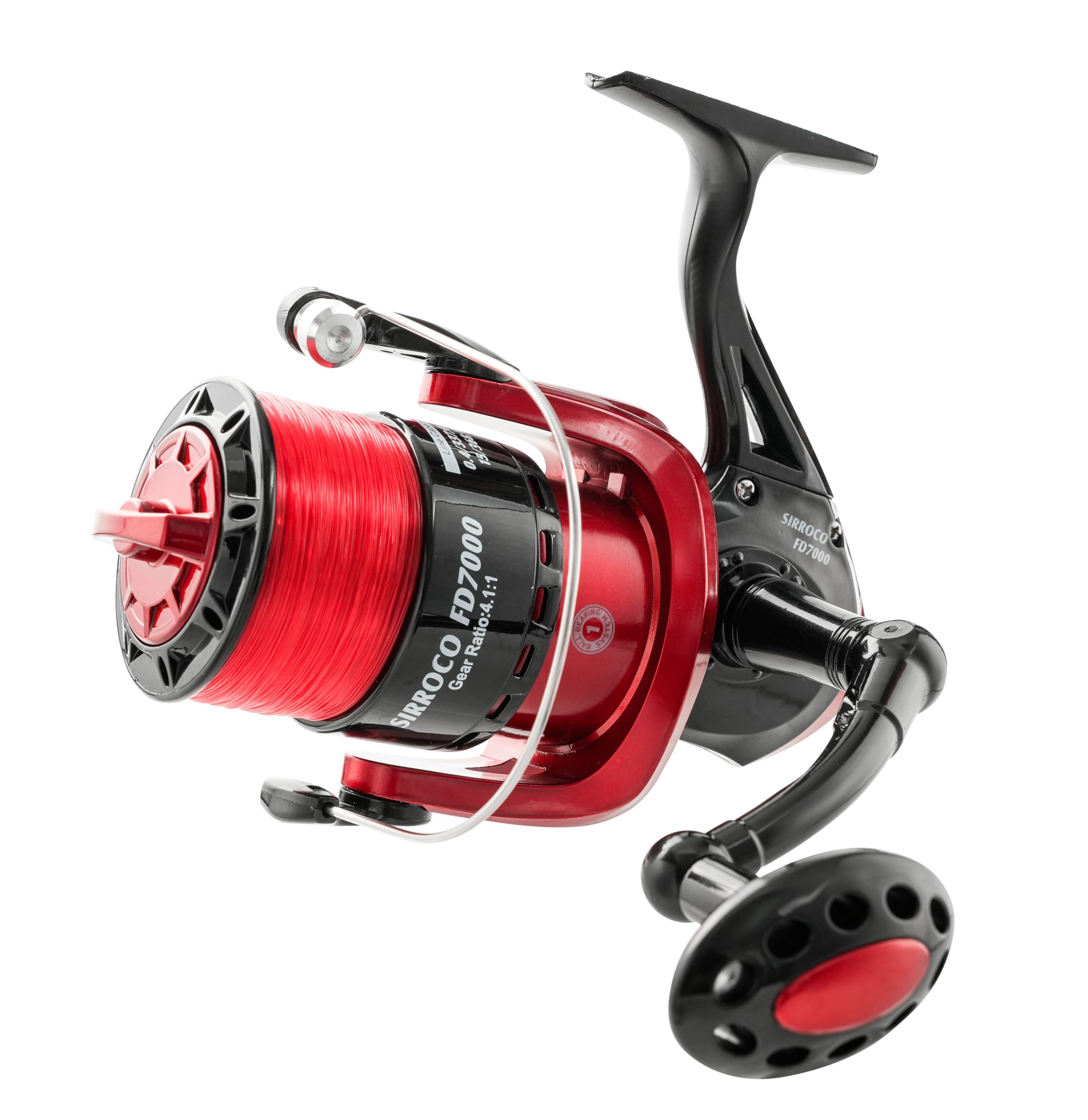 FISHZONE SIRROCO FD7000 SURF Front Drag Fixed Spool Fishing Reel (Pre Spooled with 20lb Line) - For use on Sea Surf