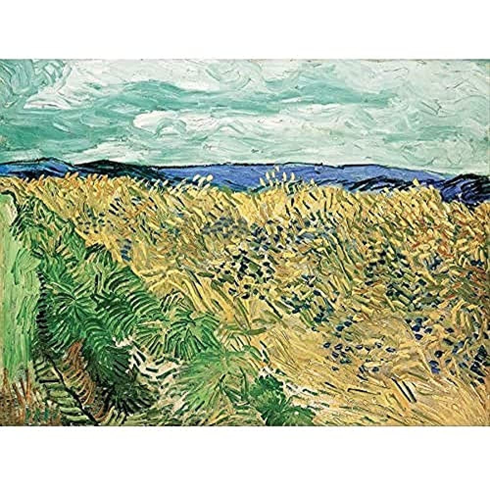 Vincent Van Gogh Wheatfield With Cornflowers Art Print Canvas Premium Wall Decor Poster Mural